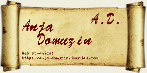 Anja Domuzin vizit kartica